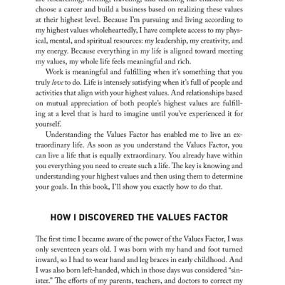 The Values Factor : The Secret to Creating an Inspired and Fulfilling Life