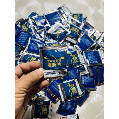 Viên sủi rửa kính ô tô dạng nén đóng túi Freeship VIÊN RỬA KÍNH Ô TÔ chuyên dụng dạng sủi