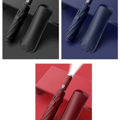 Ô Che Mưa Dù Gấp Gọn 10 Nan Chống Tia Uv Đóng Mở Tự Đóng Có Đèn Led rộng 108 cm Phụ kiện ô tô giá rẻ
