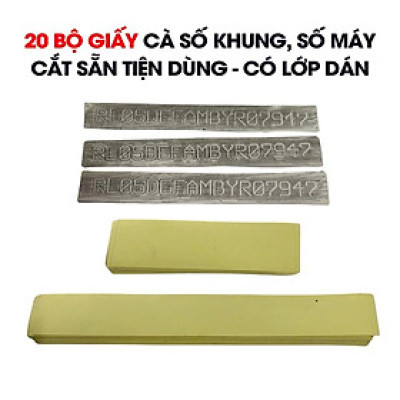 COMBO 1 Dụng Cụ Cà Số & 20 Bộ Giấy Cà Số Khung Số Máy Cắt Sẵn