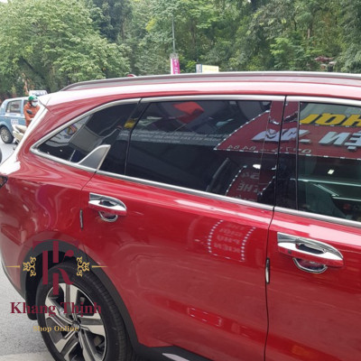 Bộ Ốp Hõm Cửa Dành Cho Xe Kia Sorento 2021 Mạ Crom Cao Cấp