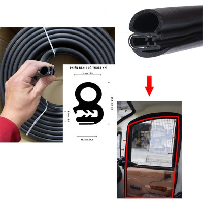 Gioăng Chữ U Có Rãnh Khí - Gioăng Cửa sau, Cốp sau Xe Tải cỡ nhỏ, Tủ Điện, Tủ Sắt, Nồi hơi đa dụng