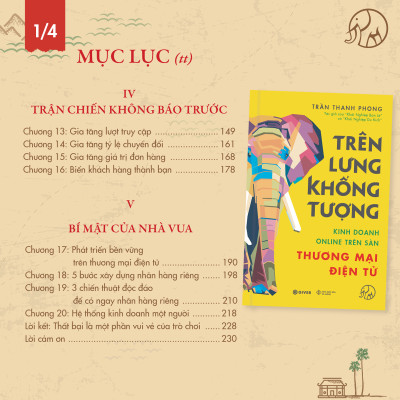 Trọn Bộ 4 Quyển Sách Trên Lưng Khổng Tượng - Kinh Doanh Online Trên Sàn Thương Mại Điện Tử - Khởi Nghiệp Với Bán Hàng Qua Mạng và Nhãn Hàng Riêng