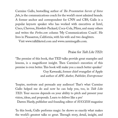 Talk Like TED: The 9 Public Speaking Secrets Of The World