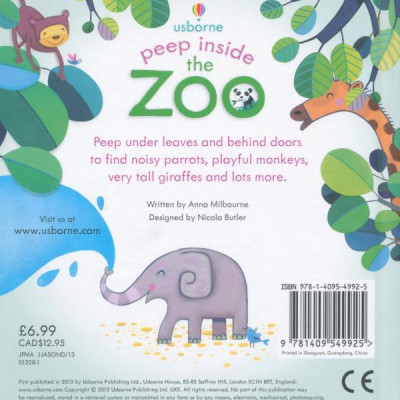 Usborne Peep Inside The Zoo