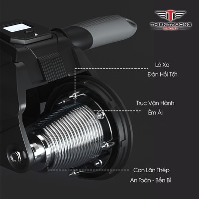 Con lăn tập bụng 2024 kèm thảm kê gối, có lò xo kéo về và màn hình hiện thông số kĩ thuật, an toàn cho người sử dụng