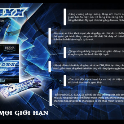 DMAXX thức uống bổ sung vitamin năng lượng có đường DAMODE 24 gói dùng thử màu xanh