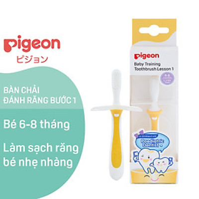 Bàn Chải Đánh Răng Cho Bé Pigeon Bước 1 Vàng (New)