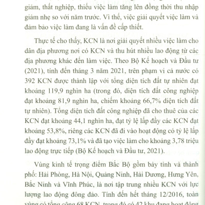 An Ninh Công Việc Của Công Nhân Tại Các Khu Công Nghiệp Vùng Kinh Tế Trọng Điểm Bắc Bộ - Trường Hợp Tỉnh Bắc Ninh (Sách chuyên khảo)