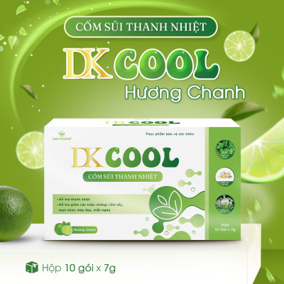 Bột Sủi Thanh Nhiệt DKCOOL Giảm Lở Miệng Nhiệt Miệng Rôm Sẩy - Hộp 10 Gói x 7g