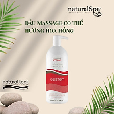 Dầu massage cơ thể, giúp dưỡng ẩm, duy trì làn da mịn màng, tươi trẻ - Natural Look Glisten Rose Body Massage Oil