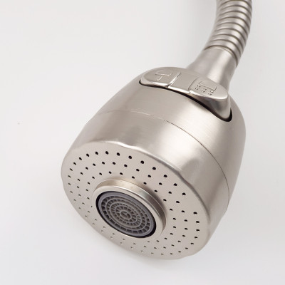 Vòi rửa chén âm tường cần lò xo Inox SUS 304 Eurolife EL-T017AT (Trắng vàng)