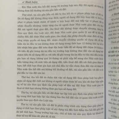 Bình luận khoa học Luật Đất đai năm 2024