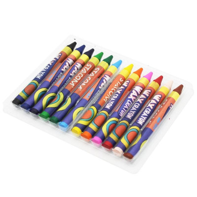 Hộp 12 Bút Sáp Màu Wax Crayon - Stacom CR012W
