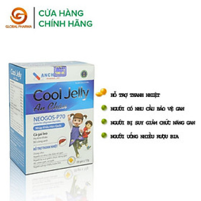 Thạch cool-jelly Dược Phẩm An Châu hỗ trợ thanh nhiệt bảo vệ gan hạn chế tác hại của rượu bia hộp 20 gói
