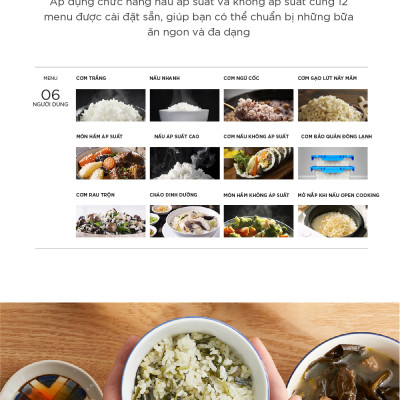 Nồi cơm điện tử áp suất kép Cuckoo 1.08L CRP-ST0610FG - Lòng nồi phủ men Xwall độc quyền - Bảng điều khiển thông minh - Nhiều chế độ nấu ăn - Sản xuất tại Hàn- Hàng chính hãng Cuckoovina Quốc- Chính hàng Cuckoovina