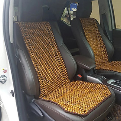 Đệm hạt gỗ tựa lưng massage ô tô gỗ Bách Xanh 100% tự nhiên, đan kết diềm mép cao cấp