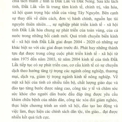 Kinh Tế - Xã Hội Tỉnh Đắk Lắk Từ Năm 2004 Đến Năm 2020