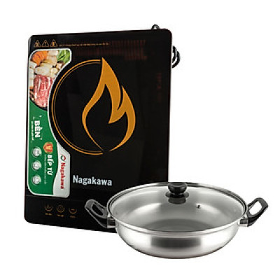Bếp Từ Đơn Nagakawa NAG0704 (2000W) - Kèm Nồi Lẩu - Hàng Chính Hãng