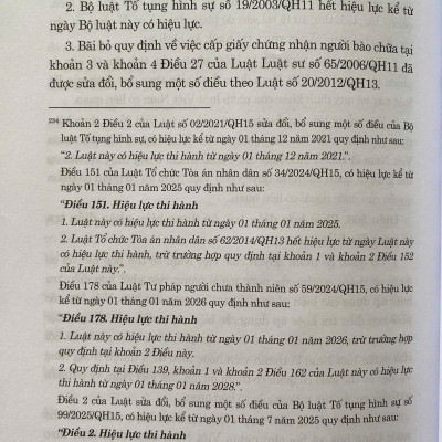 Bộ Luật Tố Tụng Hình Sự ( Sửa Đổi, Bổ Sung Năm 2025)