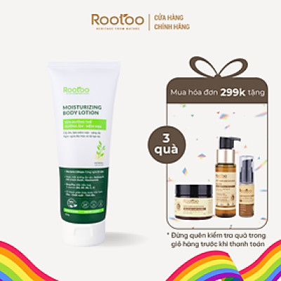 Sữa Dưỡng Thể Body Lotion Rootoo Thuần Tự Nhiên Giúp Dưỡng Ẩm Mềm Mịn, Đều Màu Sáng Da 200g