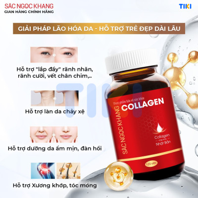 Combo dưỡng da và hỗ trợ giảm sạm, nám, tàn nhang: Collagen 60 viên và Sắc Ngọc Khang ++ 60 viên