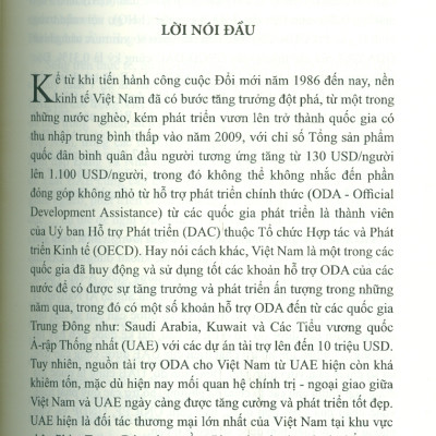 Hỗ Trợ Phát Triển Chính Thức Của Các Tiểu Vương Quốc Ả-Rập Thống Nhất Và Khả Năng Hợp Tác Với Việt Nam (Sách chuyên khảo) - Đỗ Đức Hiệp (Chủ biên)