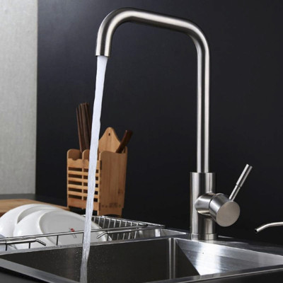 Vòi Rửa Bát Chén Vuông Tròn ABG, Hai Chế Độ Nóng Lạnh, Rửa Chén Xoay, Bát Vuông, Inox Cao Cấp Xoay 360 Độ Siêu Bền, Tặng Kèm Hai Dây Cấp Nóng Và Lạnh - Hàng Chính Hãng