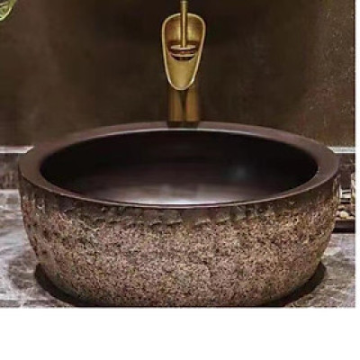 CHẬU LAVABOTRÒN GIẢ ĐÁ VÂN KHÓI MỜ GRVL 8221