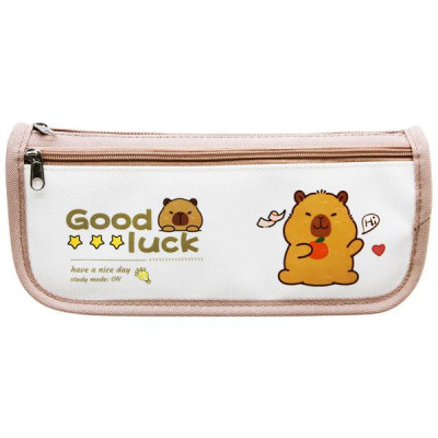 Bóp Viết Vải Capybara - Shunde 9111 - Màu Nâu Nhạt