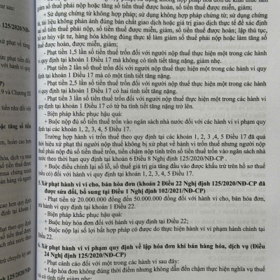Sách Luật Quản lý Thuế – Quy Định Mới Về Quản Lý, Sử Dụng Hóa Đơn, Chứng Từ, Xử Phạt Vi Phạm hành Chính Về Thuế, Hóa Đơn (V2544D)