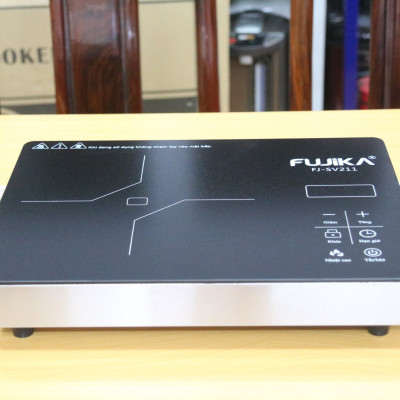 Bếp Hồng Ngoại 2000W Fujika FJ-SV211 không kén nồi chảo-kèm chảo chống dính sâu lòng-Hàng chính hãng