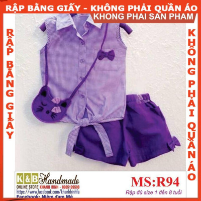 Rập giấy A0 bộ bé mã R94 (BẢN VẼ) 