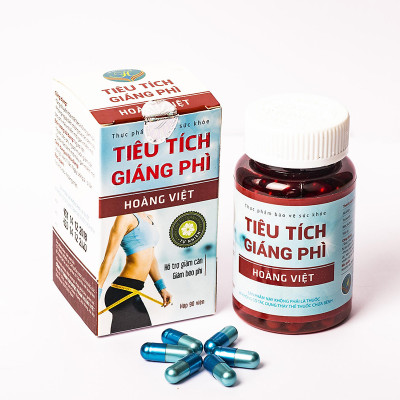 TIÊU TÍCH GIÁNG PHÌ HOÀNG VIỆT , Hỗ Trợ KIỂM SOÁT CÂN NẶNG ,Hạ Mỡ Máu, Gan Nhiễm Mỡ (Lọ 90 viên)