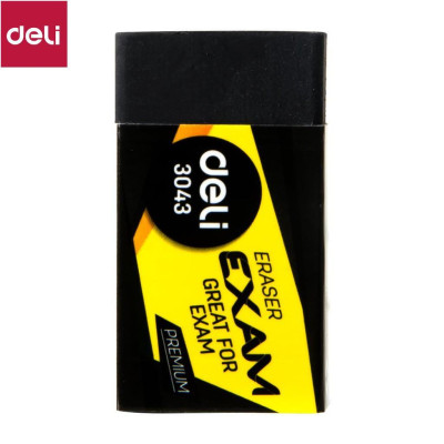 Tẩy 2B Deli, 40×22×12mm, Đen - 45 Viên/hộp - E3043 