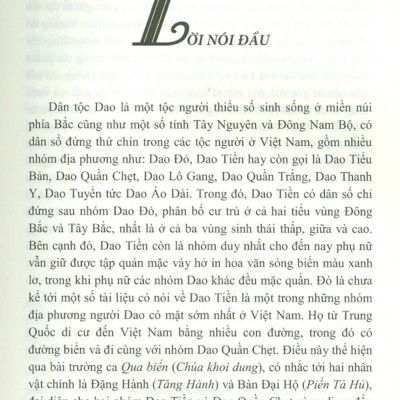 Người Dao Tiền Ở Việt Nam