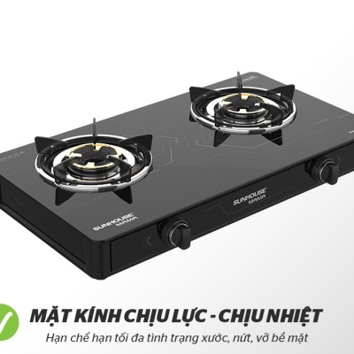 BẾP GAS DƯƠNG KÍNH SUNHOUSE MAMA MMB0911 - Hàng Chính Hãng