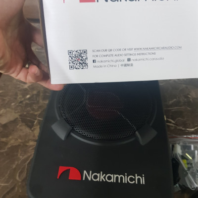 Bộ Loa SUB siêu trầm đặt gầm ghế xe ô tô, thương hiệu Nhật Bản NAKAMICHI NBF8.1A - Hàng Chính Hãng