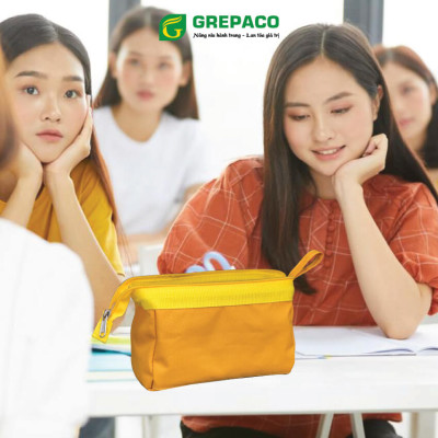 Hộp Đựng Bút Viết Đa Năng Grepaco Bằng Vải Bố Canvas Tote Đẹp Nhiều Ngăn Dạng Túi Đựng Dụng Cụ Đồ Dùng Học Tập, Phụ Kiện Học Sinh, Sinh Viên, Đồ Cá Nhân Văn Phòng – Hàng Chính Hãng