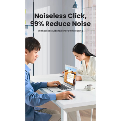 Chuột không dây 2.4G UGREEN MU105 | 4 mức điều chỉnh DPI | Độ yên tĩnh cao | Bảo Hành 18 Tháng - Hàng Chính Hãng