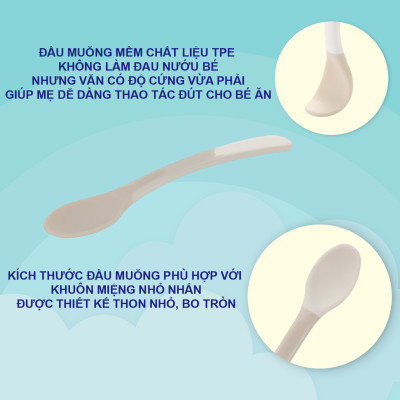 Bộ chén muỗng ăn dặm RICHELL TLI gồm 2 chén có nắp và 2 muỗng mềm | Baby