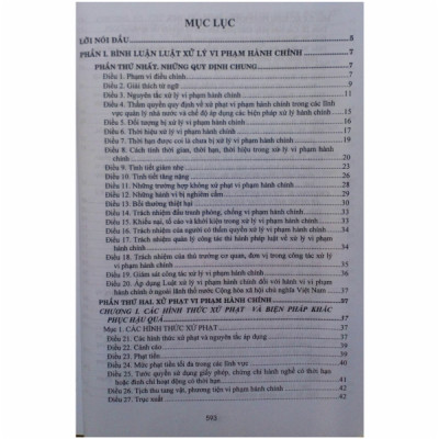 Sách Bình Luận Luật Xử Lý Vi Phạm Hành Chính Và Các Văn Bản Xử Phạt Vi Phạm Hành Chính Trong Lĩnh Vực Giao Thông Đường Bộ, Đất Đai, Môi Trường, An Ninh Trật Tự, Xây Dựng, Thương Mại