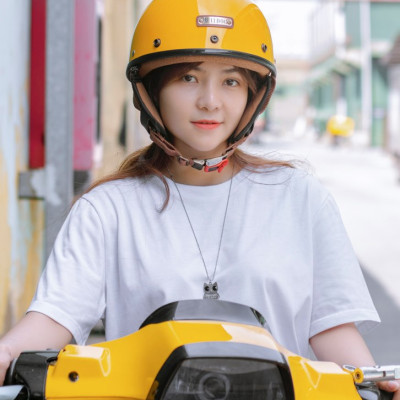 Mũ Bảo hiểm nửa đầu Bulldog Pug đủ màu - Yellow