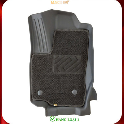 Thảm lót sàn ô tô 2 lớp cao cấp dành cho xe Toyota Prado 2025+ (sd3) nhãn hiệu Macsim chất liệu TPE màu đen