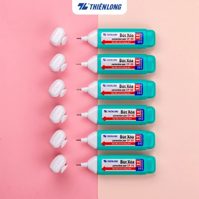 Bút xóa nước 12ml Thiên Long CP-02 xóa sạch, nhanh khô, an toàn sử dụng, thuận tiện học sinh, sinh viên, văn phòng