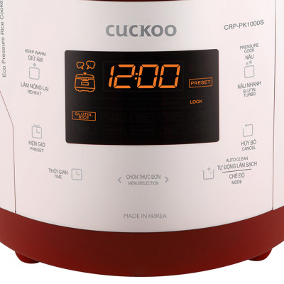 Nồi cơm áp suất điện tử Cuckoo CRP-PK1000S - 1.8 Lít - Hàng Chính Hãng