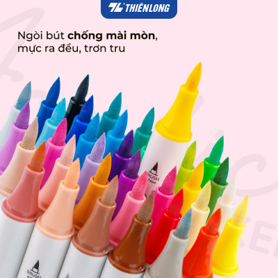 Acrylic Markers/ Bút sơn/ Bút lông 12/24/36 màu ThiênLong Colokit - Màu sắc tươi sáng, Không thấm qua mặt giấy
