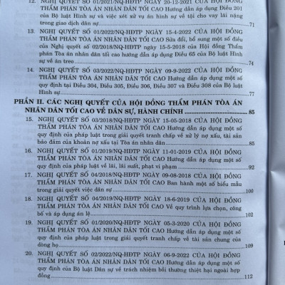 Sách Tuyển Tập Các Nghị Quyết Mới Nhất Của Hội Đồng Thẩm Phán Tòa Án Nhân Dân Tối Cao từ năm 2016 - 2024 (V2424D)