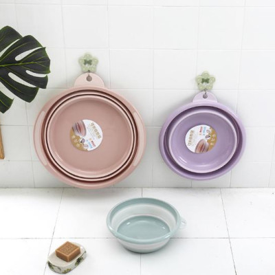 Thau nhựa gấp gọn 35x22.5x10.5cm, dùng khi sinh nở và chăm sóc người già, trẻ em -màu giao ngẫu nhiên