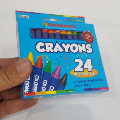 Bút Sáp Màu 24 Cây Hộp Giấy Colormate - CRAYONS-24P